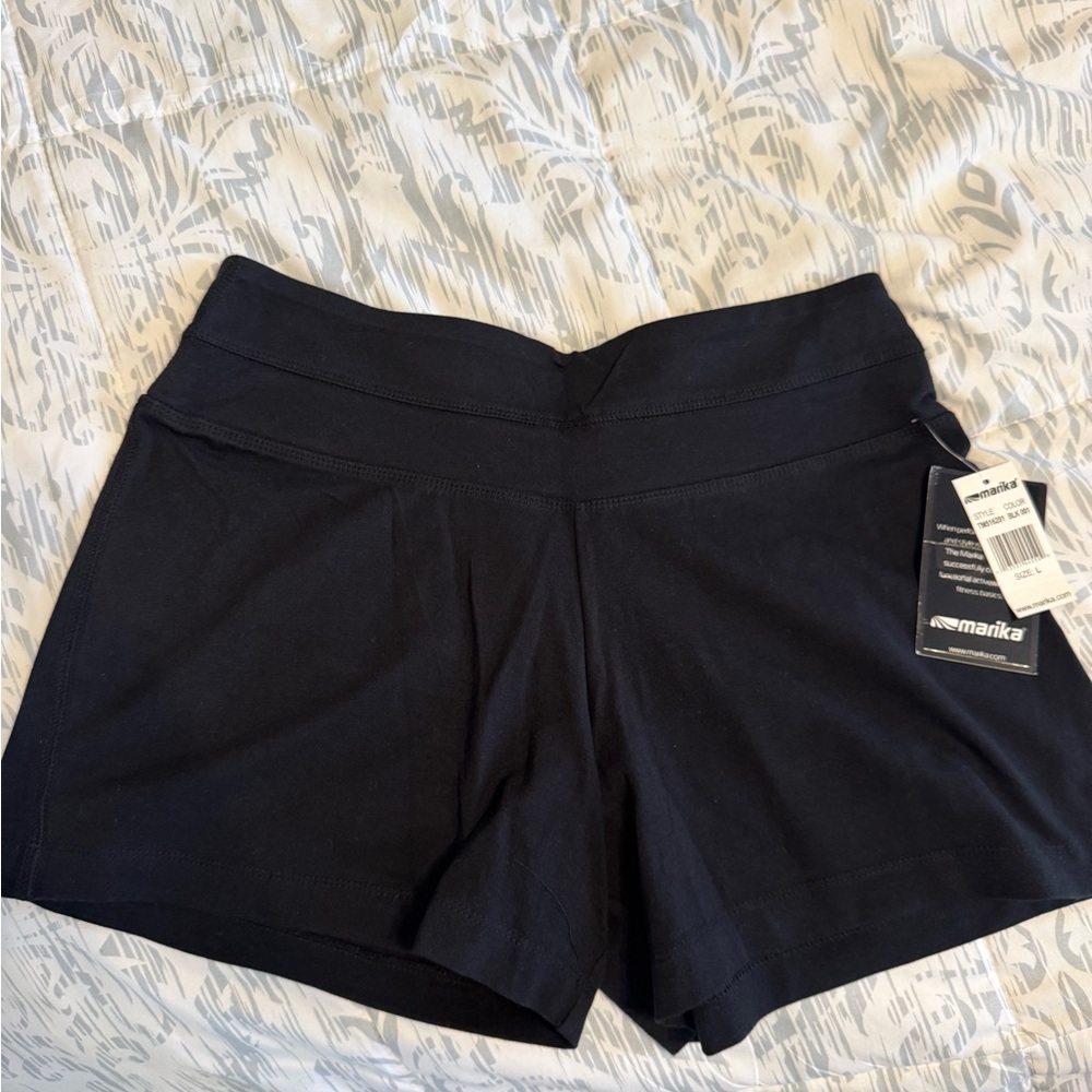Marika Women's Black V-Waist Athletic Shorts